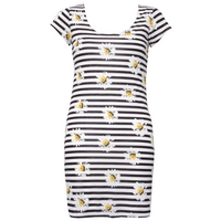 Stripe and Daisy Jersey Dress