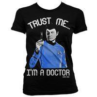 Star Trek Womens T Shirt - Trust Bones Hes A Doctor