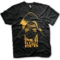 star wars ep 7 the force awakens t shirt kylo ren yellow outline