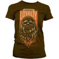 star wars episode 7 the force awakens womens t shirt chewie loyalty
