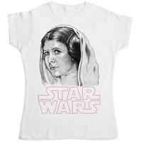 Star Wars Women\'s T Shirt - Illustrated Leia