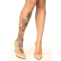 stop and stare floral henna tights