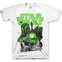 Star Wars T Shirt - Green Boba Fett Illustration