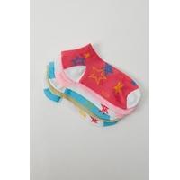 Star Printed 6 Pairs Invisible Socks