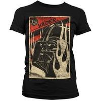 Star Wars Women\'s T Shirt - Flaming Vader
