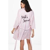 Stripe brides Squad Robe - pink