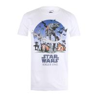 Star Wars Rogue One Men\'s Fight Scene T-Shirt - White - XL