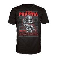 Star Wars The Force Awakens Captain Phasma Poster Pop! T-Shirt - Black - L