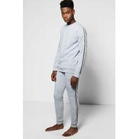 Stripe Lounge Tracksuit - grey