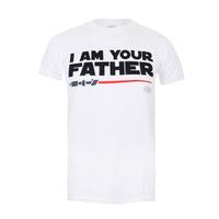 star wars mens father lightsaber t shirt white s