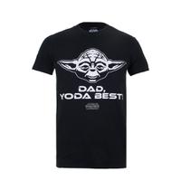 star wars mens yoda best dad t shirt black m