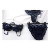 St Michael (M&S) - Size: 12/34B - Blue - Lingerie set