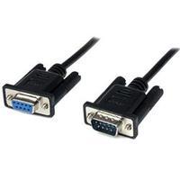 startechcom 2m black db9 rs232 serial null modem cable fm