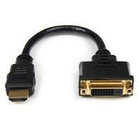 startechcom 8in hdmi to dvi d video cable adapter hdmi male to dvi fem ...