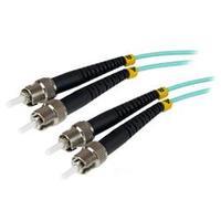 StarTech.com 1m 10 Gb Aqua Multimode 50/125 Duplex LSZH Fiber Patch Cable ST - ST