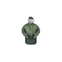 Stretchy waterproof raincoat, colour olive, size M