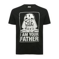 Star Wars cotton jersey short sleeve crew neck darth vader I am your father t-shirt - Black