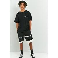 Stussy Black Spray Stripe Shorts, BLACK