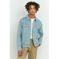 stussy washed denim garage jacket indigo