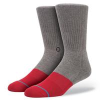 Stance Transition Socks - Grey / Red