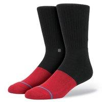 stance transition socks black red