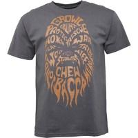 star wars chewbacca text mens t shirt charcoal