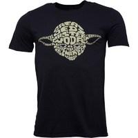 star wars yoda text mens t shirt black