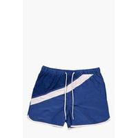 Stripe Runner Style Swim Shorts - cobalt