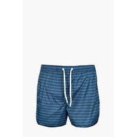 Stripe Print Swim Short - navy