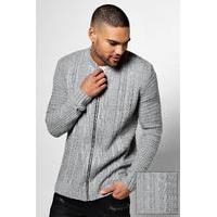 Stitch Knitted Bomber - grey