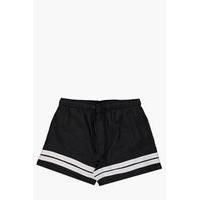 stripe swim shorts black