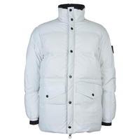 stone island leather padded down jacket