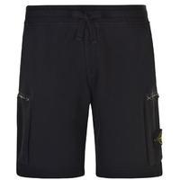 stone island logo badge shorts