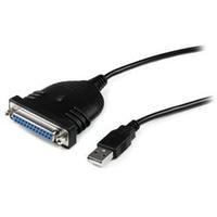 startechcom 6 ft usb to db25 parallel printer adapter cable mf