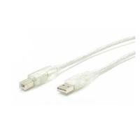 startechcom 10 ft transparent usb 20 cable a to b