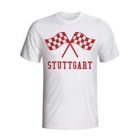 stuttgart waving flags t shirt white kids