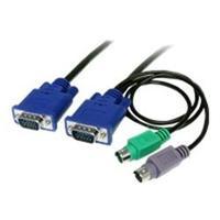 startechcom 25 ft 3 in 1 ultra thin ps2 kvm cable