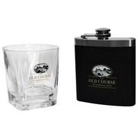 St Andrews Tumbler and Hip Flask