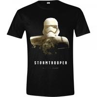 Star Wars VII Mens The Force Awakens StormTrooper - Rule The Galaxy Large T-Shirt (Black)