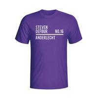 steven defour anderlecht squad t shirt purple kids