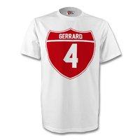 steven gerrard england crest tee white kids