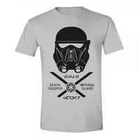Star Wars Men\'s Rogue One Imperial Guard Medium Grey T-Shirt