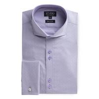 studio lilac check dobby shirt 16 lilac