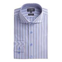 studio blue tonal stripe tailored fit shirt 18 blue