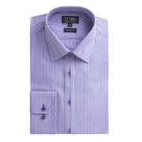 Studio Lilac City Stripe Slim Fit Shirt 15 LILAC