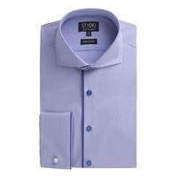 studio navy engineered stripe tailored fit shirt 165 blue