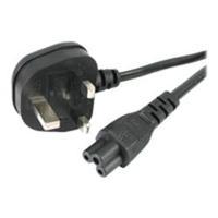 startechcom 2m laptop power cord 3 slot for uk bs 1363 to c5 clover le ...