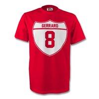 steven gerrard liverpool crest tee red