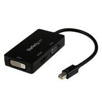 StarTech.com Travel A/V Adapter: 3-in-1 mDP to VGA / DVI / HDMI Converter