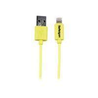 startechcom 1m 3ft yellow apple 8 pin lightning connector to usb cable ...